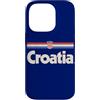 Retro Croatia Vintage Hrvatska Custodia per iPhone 14 Pro Retro Croazia Bandiera Hrvatska Blu Croato