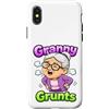 Generic Custodia per iPhone X/XS Granny Grunts Divertente Carino