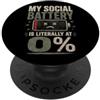 Voltwick La Mia Batteria Sociale e a 0% - Umorismo PopSockets PopGrip Adesivo