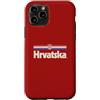 Retro Croatia Vintage Hrvatska Custodia per iPhone 11 Pro Retro Hrvatska Bandiera Croazia Rosso Croato