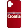 Retro Croatia Vintage Hrvatska Custodia per iPhone 16 Plus Retro Croazia Bandiera Hrvatska Rosso Croato