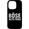 NextLevel Merch Custodia per iPhone 14 Pro Motivo malvagio con scritta in lingua tedesca Für alte Frauen mit Sarkasmus