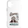 Cappuccino Coffee Drinker Designs Custodia per iPhone 16 Plus Divertente caffè amante mattina caffeina tossicodipendente caffè umorismo