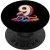 Reptile Bearded Dragon Bday Tees 9° Compleanno Drago Barbuto 9 Anni Rettile Festa Repti PopSockets PopGrip Adesivo