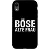 NextLevel Merch Custodia per iPhone XR Motivo malvagio con scritta in lingua tedesca Für alte Frauen mit Sarkasmus