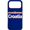 Retro Croatia Vintage Hrvatska Custodia per iPhone 17 Pro Max Retro Croazia Bandiera Hrvatska Blu Croato
