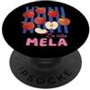 Cute Fun Italian Italy Summer Lover Vibe La Vita Mela Mela Vita Retro Vintage Mele Frutta Italiana PopSockets PopGrip Adesivo