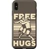 Funny Retro Wrestling Grappling Sport Fi Custodia per iPhone XS Max Citazione abbracci gratis Wrestling classico Wrestler professionista