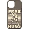 Funny Retro Wrestling Grappling Sport Fi Custodia per iPhone 12 Pro Max Citazione abbracci gratis Wrestling classico Wrestler professionista
