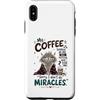 Cappuccino Coffee Drinker Designs Custodia per iPhone XS Max Divertente caffè amante mattina caffeina tossicodipendente caffè umorismo