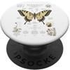 Wholesome Sketch Co Diagramma guida campo vintage anatomia farfalla arte natura PopSockets PopGrip Adesivo
