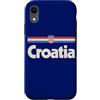 Retro Croatia Vintage Hrvatska Custodia per iPhone XR Retro Croazia Bandiera Hrvatska Blu Croato