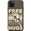 Funny Retro Wrestling Grappling Sport Fi Custodia per iPhone 11 Pro Max Citazione abbracci gratis Wrestling classico Wrestler professionista