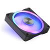 NZXT F120U Ultra RGB — Ventola PWM 120 mm per case PC — Illuminazione RGB multi-zona — Ultra-silenziosa sotto 37 dBA — Cuscinetto fluidodinamico — Compatibile NZXT CAM — Nero