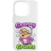 Generic Custodia per iPhone 14 Pro Granny Grunts Divertente Carino