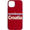 Retro Croatia Vintage Hrvatska Custodia per iPhone 15 Plus Retro Croazia Bandiera Hrvatska Rosso Croato