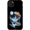 Vintage 90s Moon Beardie Pogona Lover Custodia per iPhone 11 Pro Max Drago barbuto che ulula alla lucertola retrò degli anni '90