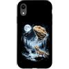 Vintage 90s Moon Beardie Pogona Lover Custodia per iPhone XR Drago barbuto che ulula alla lucertola retrò degli anni '90