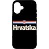 Retro Croatia Vintage Hrvatska Custodia per iPhone 16 Retro Hrvatska Bandiera Croazia Croato