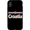 Retro Croatia Vintage Hrvatska Custodia per iPhone X/XS Retro Croazia Bandiera Hrvatska Croato