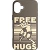 Funny Retro Wrestling Grappling Sport Fi Custodia per iPhone 16 Plus Citazione abbracci gratis Wrestling classico Wrestler professionista