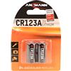 Ansmann 1510-0023 Batteria al litio, di colore nero (etichetta in lingua italiana non garantita) CR123A 2 Stüclk Nero