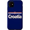 Retro Croatia Vintage Hrvatska Custodia per iPhone 11 Retro Croazia Bandiera Hrvatska Blu Croato