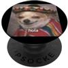 Dog Funny Chihuahua Spanish Graphics (He Hola Divertente Chihuahua Cane Sombrero Sfocato Meme PopSockets PopGrip Adesivo