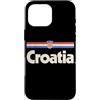 Retro Croatia Vintage Hrvatska Custodia per iPhone 16 Pro Max Retro Croazia Bandiera Hrvatska Croato