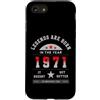 Classe Storica Varsity Anni Settanta Ori Custodia per iPhone SE (2020) / 7/8 Legends Are Born In The Year 1971 Vintage Anno Retrò 71