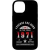 Classe Storica Varsity Anni Settanta Ori Custodia per iPhone 14 Legends Are Born In The Year 1971 Vintage Anno Retrò 71