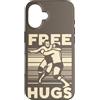 Funny Retro Wrestling Grappling Sport Fi Custodia per iPhone 16 Citazione abbracci gratis Wrestling classico Wrestler professionista