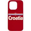 Retro Croatia Vintage Hrvatska Custodia per iPhone 15 Pro Retro Croazia Bandiera Hrvatska Rosso Croato