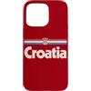 Retro Croatia Vintage Hrvatska Custodia per iPhone 15 Pro Max Retro Croazia Bandiera Hrvatska Rosso Croato