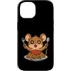 mouse pasta foodie cartoon fun rodent Ca Custodia per iPhone 14 Cartone animato Mouse