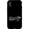 friendly bunny rabbit spoonbill bunny Ea Custodia per iPhone X/XS Coniglio Ninja