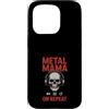 Heavy Metal Mama Life Edgy Concert Goth Custodia per iPhone 15 Pro Metallo Mamma Vita Rock And Roll Madre Rose Cranio Grunge