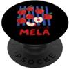 Cute Fun Italian Italy Summer Lover Vibe La Vita Mela Mela Vita Retro Vintage Mele Frutta Italiana PopSockets PopGrip Adesivo