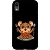 mouse pasta foodie cartoon fun rodent Ca Custodia per iPhone XR Cartone animato Mouse