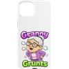 Generic Custodia per iPhone 15 Plus Granny Grunts Divertente Carino