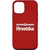 Retro Croatia Vintage Hrvatska Custodia per iPhone 12/12 Pro Retro Hrvatska Bandiera Croazia Rosso Croato