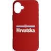 Retro Croatia Vintage Hrvatska Custodia per iPhone 16 Plus Retro Hrvatska Bandiera Croazia Rosso Croato