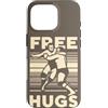 Funny Retro Wrestling Grappling Sport Fi Custodia per iPhone 16 Pro Citazione abbracci gratis Wrestling classico Wrestler professionista