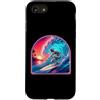 Surfer Tees and Gifts Custodia per iPhone SE (2020) / 7/8 Retro Surfer Riding Vibrant Ocean Wave
