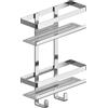 Metaform Mensole doccia doppio cestello con doppio gancio in acciaio inox 304 Metaform