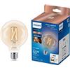 Philips Smart LED Globe Filament - Illuminazione LED intelligente - Luce bianca calda e fredda - E27-60W - Trasparente - Wi-Fi