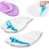 Toyvian Solette in gel per la parte anteriore del piede, 1 paio di solette morbide antiscivolo per infradito sandali pantofole, imbottitura confortevole