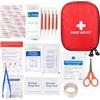 VyxStelyndric Kit di Pronto Soccorso Portatile, 16 Oggetti di Soccorso, Mini Kit Primo Soccorso, Kit di Compatto, Adatto per Famiglie, Posti di Lavoro, Viaggi, Campeggio, Escursioni e Sport All'aperto (Rosso)