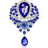 FCZIVA Spilla con strass blu Spilla da donna Regalo di compleanno Abito da donna Decor Spille Sciarpa Scialle Accessorio Anniversario di matrimonio Moglie Fidanzata Amico Famiglie Natale da bavero (Tipo 10)