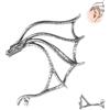 6ixGosh Orecchini a polsino gotico in acciaio inox retrò a forma di drago, stile punk, serpente, drago, pesce, coccodrillo, orecchini a perno per cartilagine rampicante per donne e uomini, oro/argento